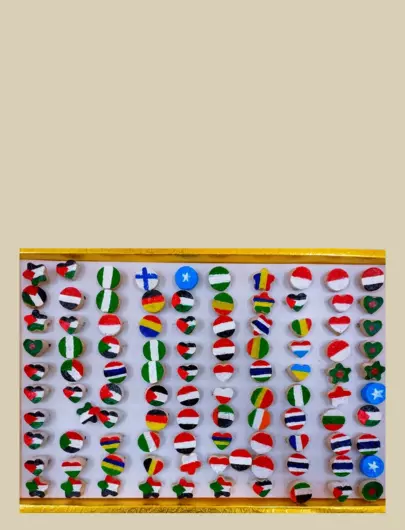 nationality flag brooches or pins made by PaperReverse