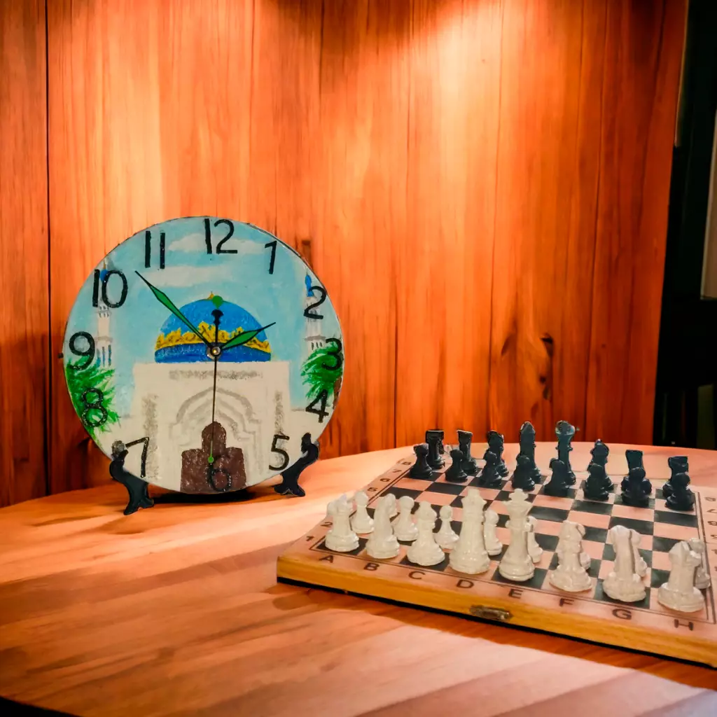 chess and clock made by PaperReverse