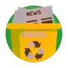 paper waste bin icon