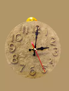 unpainted paperreverse clock craft